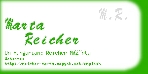 marta reicher business card